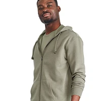 Haut à capuchon zippé sur la longueur George pour hommes Tailles P-2XL