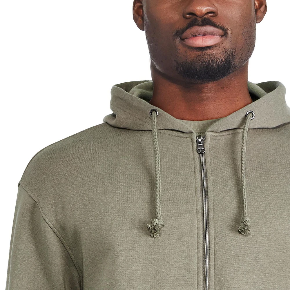 Haut à capuchon zippé sur la longueur George pour hommes Tailles P-2XL