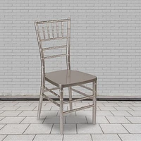 2 Pk. HERCULES PREMIUM Series Pewter Resin Stacking Chiavari Chair