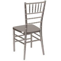 2 Pk. HERCULES PREMIUM Series Pewter Resin Stacking Chiavari Chair