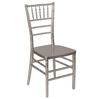 2 Pk. HERCULES PREMIUM Series Pewter Resin Stacking Chiavari Chair