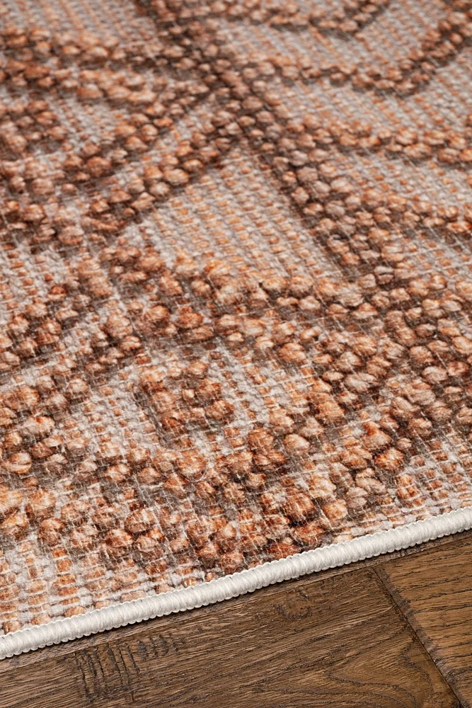 Mirage Lansing Copper and Cream 5' x 7' Area Rug