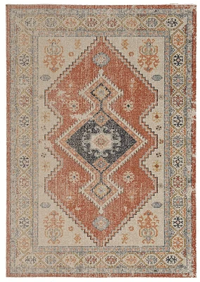 Great Zero Lofton Ivory & Rust 5' x 7'6" Area Rug