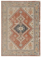 Great Zero Lofton Ivory & Rust 5' x 7'6" Area Rug