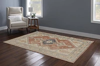 Great Zero Lofton Ivory & Rust 5' x 7'6" Area Rug