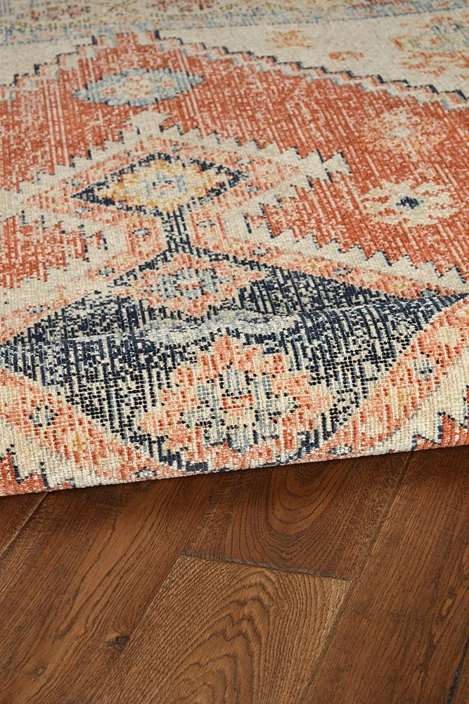 Great Zero Lofton Ivory & Rust 5' x 7'6" Area Rug