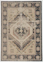 Great Zero Stiles Ivory & Navy 5' x 7'6" Area Rug