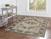 Great Zero Stiles Ivory & Navy 5' x 7'6" Area Rug