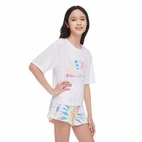 Ensemble 3 pièces avec short et masque Justice pour filles