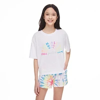 Ensemble 3 pièces avec short et masque Justice pour filles
