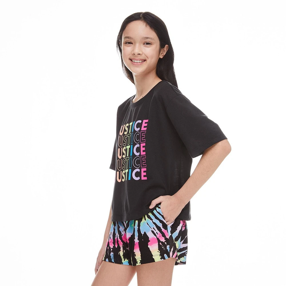 Justice Girls' Short with Mask 3-Piece Set