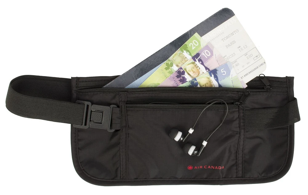 Air Canada Double Pocket Money Belt, Max 45" (114cm)