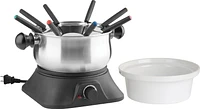 Trudeau Maison Nuevo 3-in-1 Electric Fondue Set, 64 Oz capacity with 8 forks