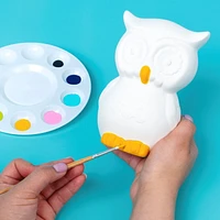 Create Basics Paintable Ceramic Owl Bank, Ceramic Owl Bank