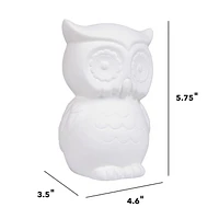 Create Basics Paintable Ceramic Owl Bank, Ceramic Owl Bank