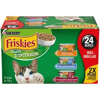 Friskies Indoor Assorted Variety Pack, Wet Cat Food 24 x 156 g, 24 x 156 g