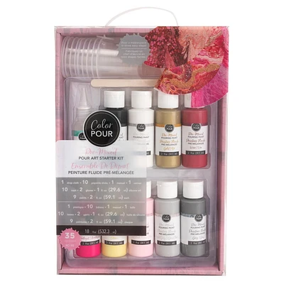 Color Pour Pre-Mixed Pour Art Starter Kit