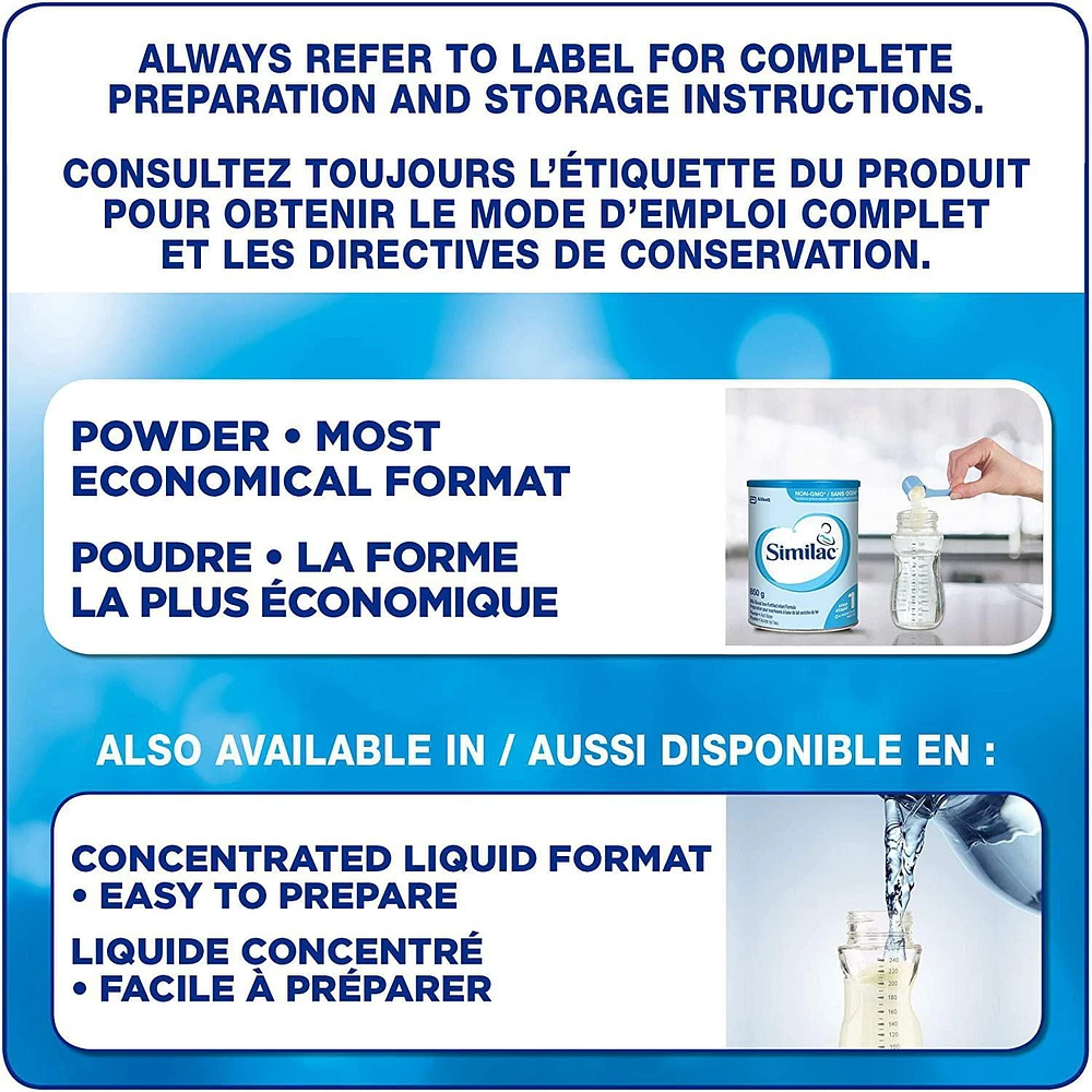 Similac Step 1 Non-GMO Baby Formula Powder, Newborn Formula, 0+ Months, 850 grams, 850 g
