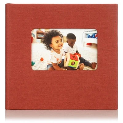 Pinnacle Frames and Accents Linen 2UP Brick Photo Album, 30 Pages, 120 Photo Pockets