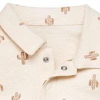 modern moments™ by Gerber® - Short Sleeve Polo Shirt+Shorts Set Cactus, Slub structured jersey 100% cotton