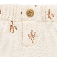 modern moments™ by Gerber® - Short Sleeve Polo Shirt+Shorts Set Cactus, Slub structured jersey 100% cotton
