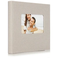 Pinnacle Frames and Accents Linen 2UP Grey Pumice Photo Album