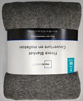 MAINSTAYS SOLID FLEECE BLANKET TWIN GREY, SOLID FLEECE BLANKET TWIN GREY