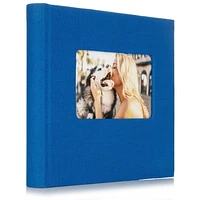 Pinnacle Frames and Accents Linen 2UP Blue Photo Album