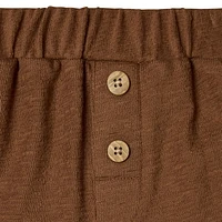 modern moments™ by Gerber® - Ensemble 2 Pièces Chemise Col Johnny + Short Cactus Beige Jersey structuré doux et extensible