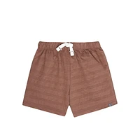 modern moments™ by Gerber®™ - Ensemble Chemise Texturée Oversize + Short 2 Pièces - Brun Jersey de coton doux et extensible