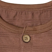 modern moments™ by Gerber®™ - Ensemble Chemise Texturée Oversize + Short 2 Pièces - Brun Jersey de coton doux et extensible