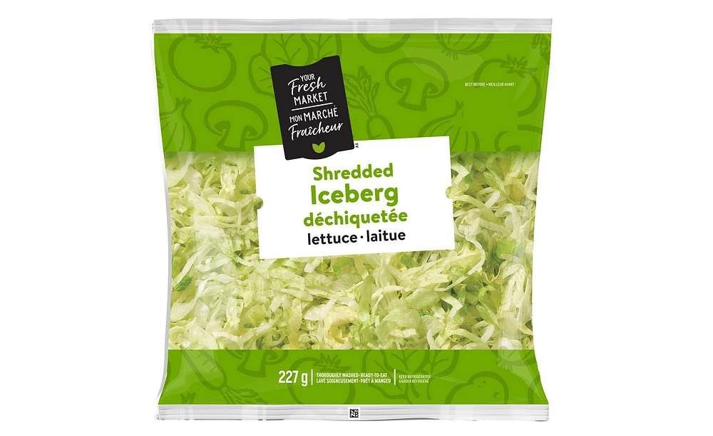 Your Fresh Market Shredded Iceberg Lettuce, 227 g