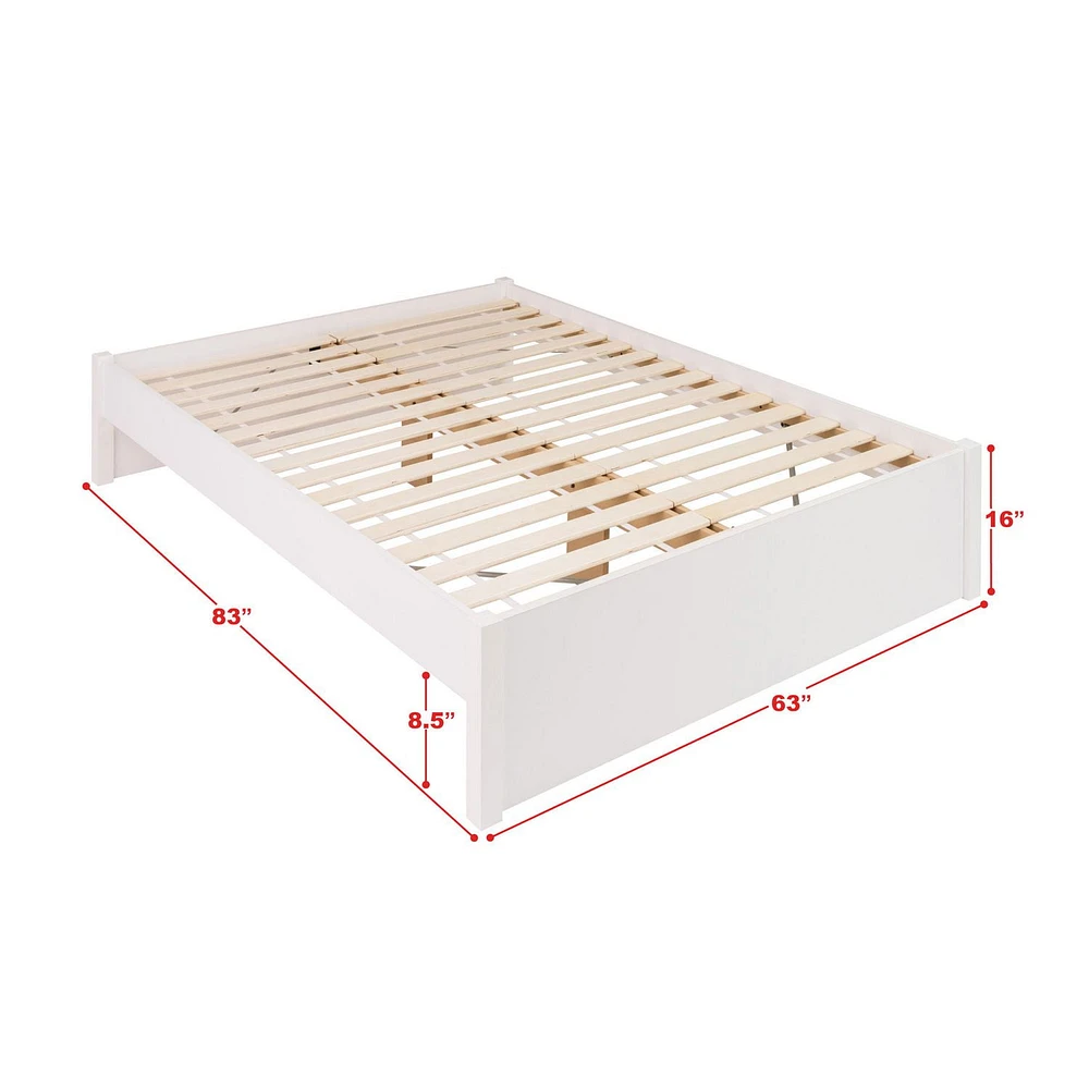 Prepac 63 in W x 16 in H x 83 in D  Select 4-Post Platform Bed