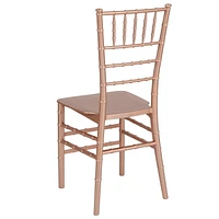 2 Pk. HERCULES Series Rose Gold Resin Stacking Chiavari Chair