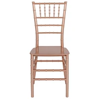 2 Pk. HERCULES Series Rose Gold Resin Stacking Chiavari Chair