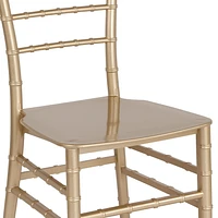 2 Pk. HERCULES Series Gold Resin Stacking Chiavari Chair