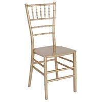 2 Pk. HERCULES Series Gold Resin Stacking Chiavari Chair