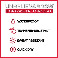 L'Oréal Paris Unbelievabrow Eyebrow Gel Topcoat 30h Longwear, Transparent, 5ml., Unbelievabrow Longwear Brow Topcoat gel