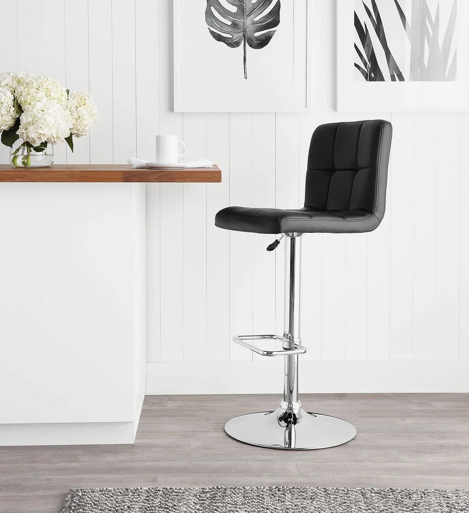 hometrends Quilted Swivel Bar Stool