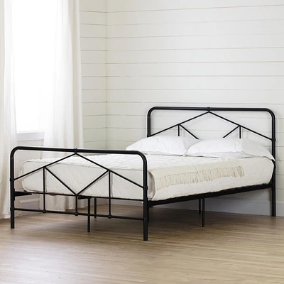 South Shore, Sazena collection, Geometric Metal Platform Bed