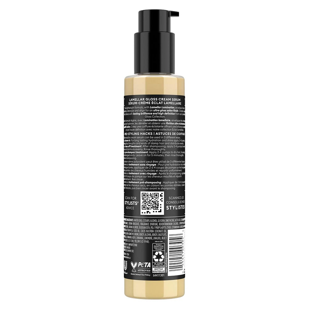 Lamellaire Gloss pour une Brillance Ultra-Intense jusqu'à 72H, TRESemmé Crème-Sérum 168mL