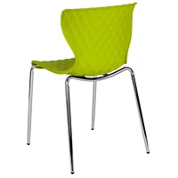 4 Pk. Lowell Contemporary Design Citrus Green Plastic Stack Chair