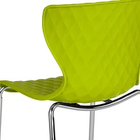 4 Pk. Lowell Contemporary Design Citrus Green Plastic Stack Chair