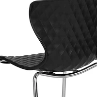 4 Pk. Lowell Contemporary Design Black Plastic Stack Chair