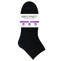 Secret P6 Flat Knit Quarter Socks, Sizes 6-10