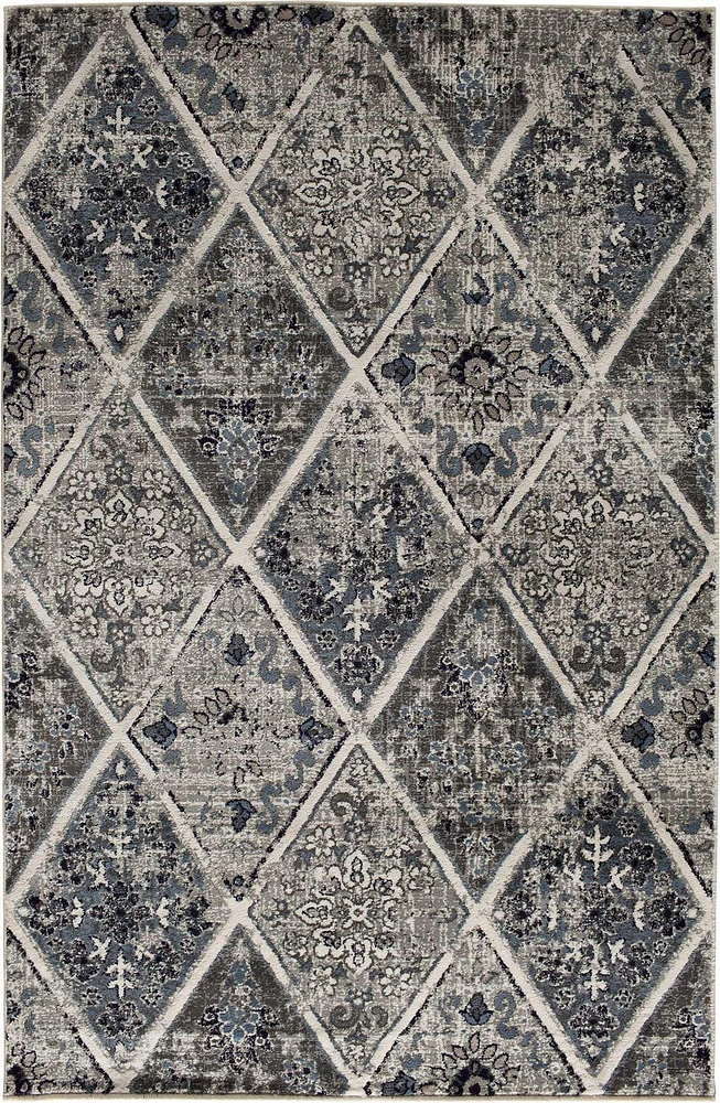 Zunthus Tan and Blue Woven Area Rug