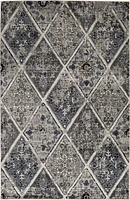 Zunthus Tan and Blue Woven Area Rug