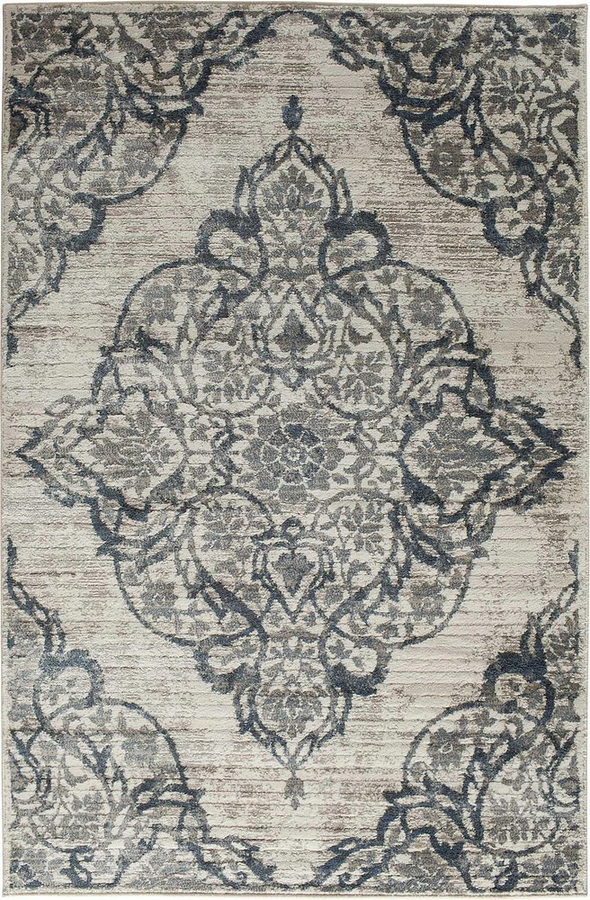 Zunthus Beige and Blue Woven Area Rug