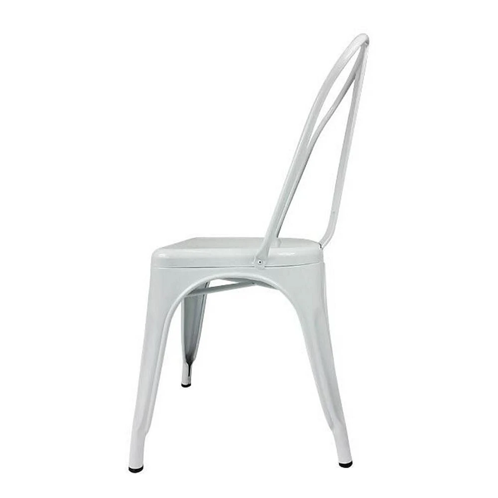 Heavenly Collection White Metal Dining Chairs