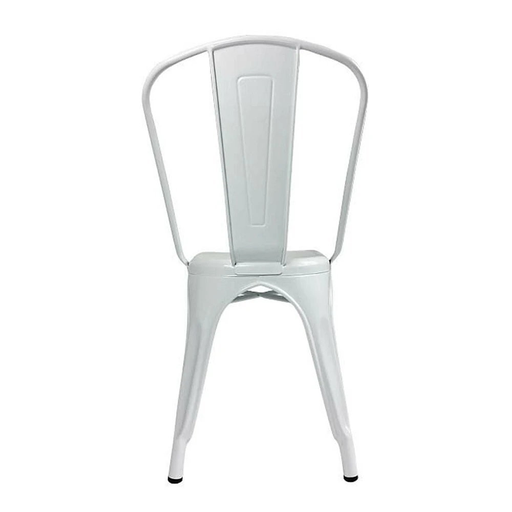 Heavenly Collection White Metal Dining Chairs